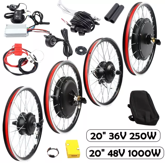 20 Zoll Elektro-Fahrrad Umbausatz 36V 250W Motor E-Bike Kit Vorderrad