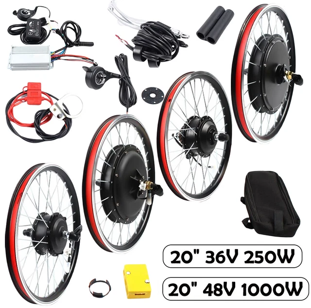 FRONT WHEEL HUB Motor Conversion Kit 48V 1000W for 20" Electric Bike