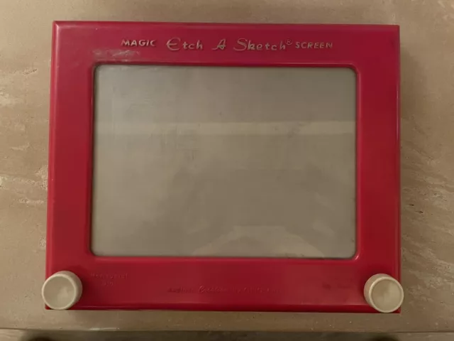 Magic Etch A Sketch Screen Ohio Art Pink Full Size Tested Works *READ* HTF