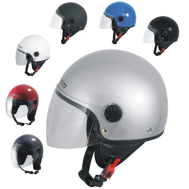 Casque Moto Femme Casque Avec Visière Longue Moto Scooter Quad Jet ECE 22-06 MATNoir Casque Moto Custom