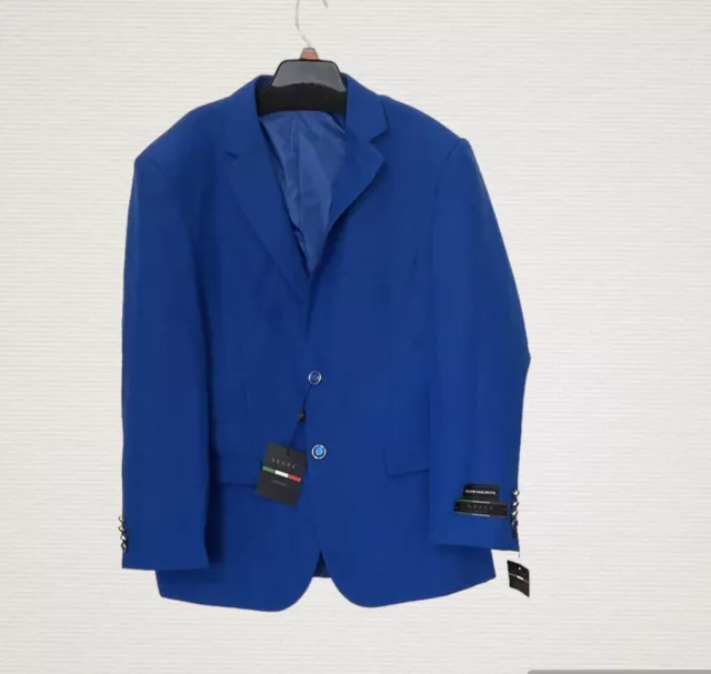 Lucci  Collezione Mens Italian Royal Blue 40S Hand Tailored  Blazer New W/ Flaw