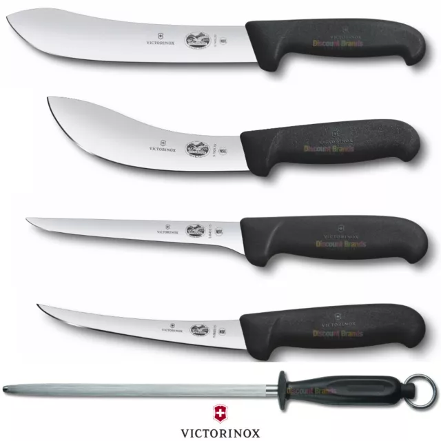 Victorinox 5pc Butcher Skinning Boning S/ Steel Knife Set 5 Piece