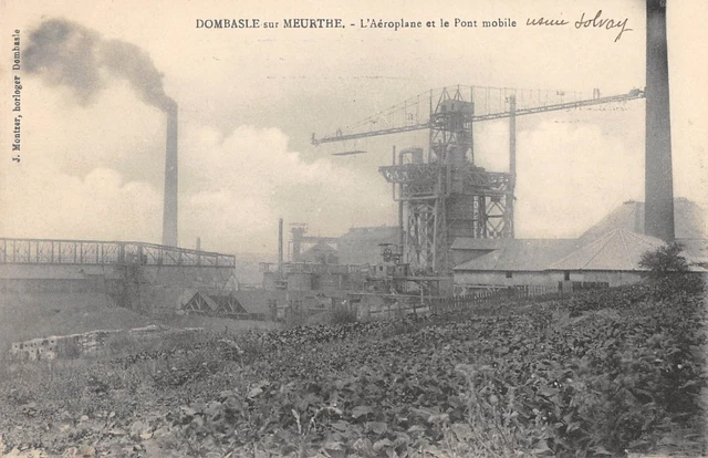 Cpa 54 Dombasle L'aeroplane Et Le Pont Mobile