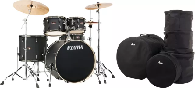 Tama IP52H6WBN-BOB Imperialstar Drumkit Blacked Out Black Gigbag Set Becken