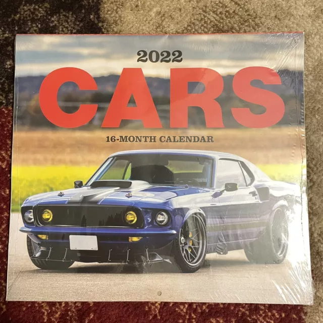 Collectable 2022 Vintage Cars Wall Calendar Day Planning Organizer Car Photos