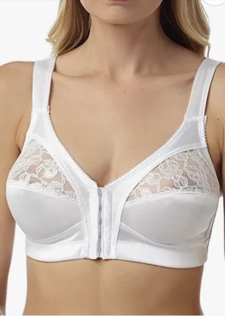 Womens Bra Front Fastening Posture Back Lace Ladies Comfortable