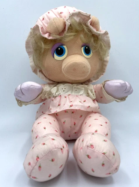 VTG Miss Piggy Plush Muppet Babies Hasbro PAMPERS 1984 Doll Cartoon