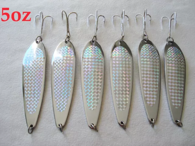 3 Pairs-1oz, 2oz, 3oz Casting Spoons Fishing Lures Gold Crocodile spoons  style