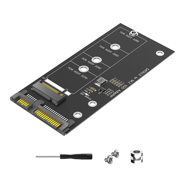 Green - Adaptateur M.2 NGFF b key SATA Bus SSD vers SATA 3, carte'extension de fente mémoire DDR