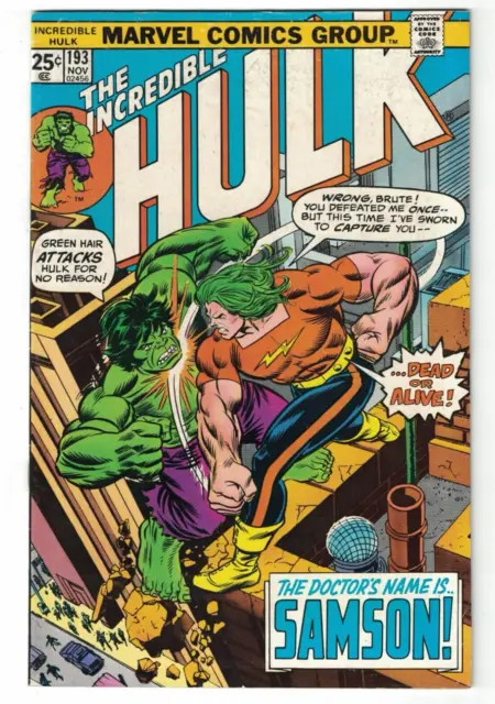 The Incredible Hulk Vol. 1 3193 Nov 1975 Art By Gil Kane Marvel Comics