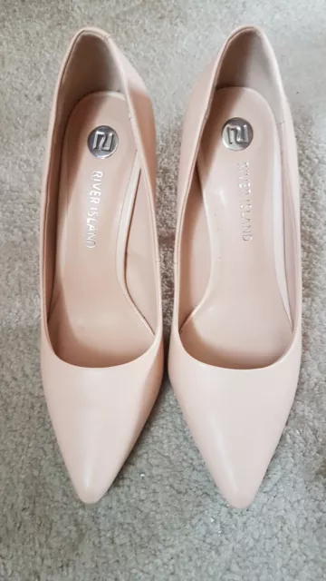 RIVER ISLAND NUDE Court Shoes Size 4 18.00 PicClick UK