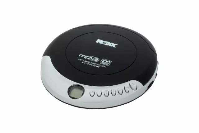 Discman tragbarer MP3 CD-Player ROXX PCD 501 mit Anti-Schock schwarz