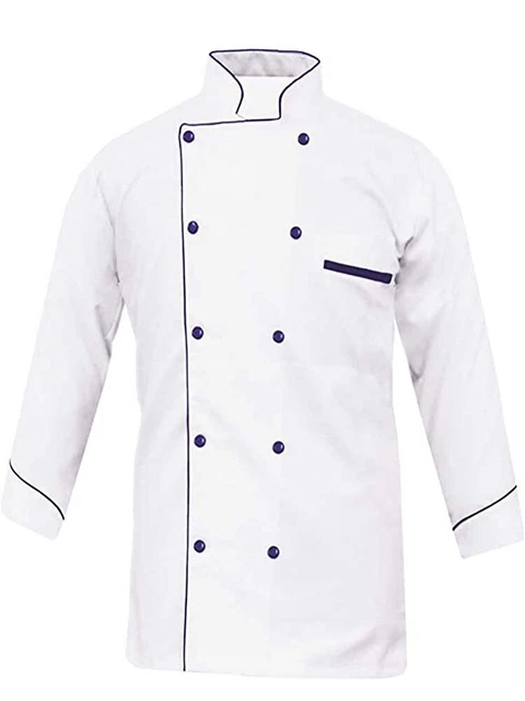 Chef Works Coat Poly Cotton Double Breasted Jacket Multi-Colored Kitchen Uniform