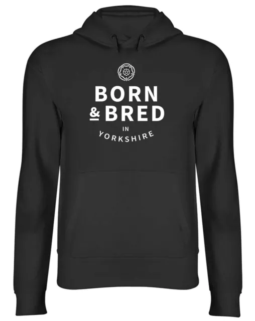 Mothers Day Hoodie Mens Womens Born & Bred in Yorkshire Top Gift