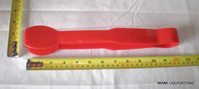Lot of 12 Cambro TG120 Serving Tong 12" Flat Grip Plastic Red Commercial Poly