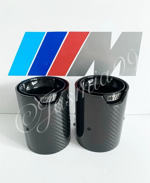 60MM BMW M PERFORMANCE MPE CARBON EXHAUST TIPS M135i M140i M235i M240i
