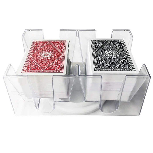 6 Deck Revolving Rotating Canasta Playing Card Tray