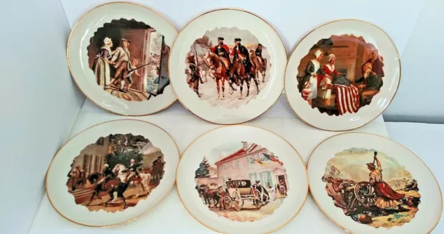 "Sons Of The Revolution" Ridgewood Decorative plates Fine China Set  of 6 plates