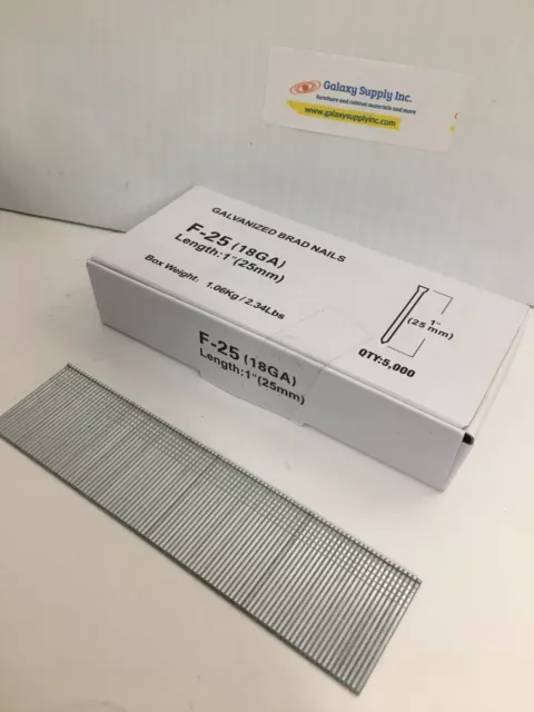 18 GAUGE FINISH BRAD NIALS 1" LEG, 5000pcs/box , EXCELLENT WORK WITH CABINETS