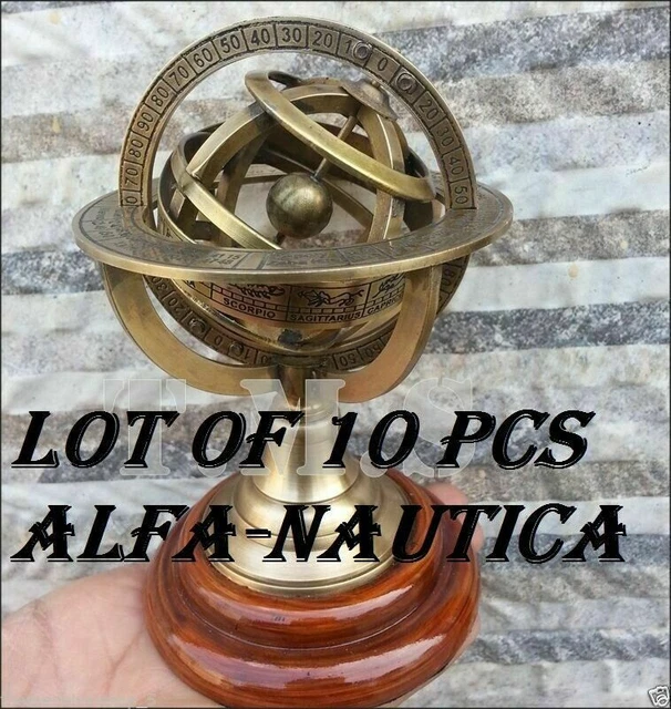 Messing Armillary Globus – Antik Aussehende Tischdekoration, Höhe 12,7 Cm, Perfekt Für Maritimes Oder Vintage Flair