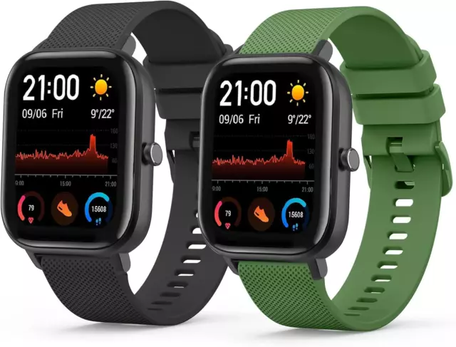 2 PEZZI CINTURINO per Amazfit GTS 4 /GTS 4 Mini/Gts 3 /GTS 2 /GTS