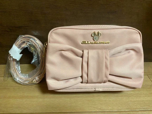 Jill Stuart x Disney Shoulder Bag Minnie Mouse Ribbon Pink Near Mint