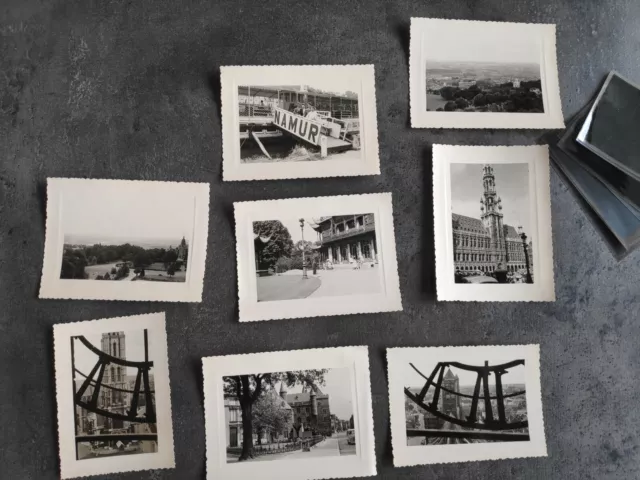 Velox Lot 8 Photo Argentique Annees 50 Belgique Bruxelles Namur Gand + Negatifs