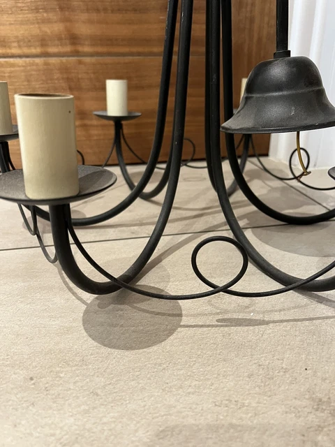 6 bulb ceiling light Chandelier Black 2