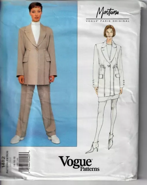 Vogue Montana Sewing Pattern 1482 Skirt Jacket & Trousers 14-18 Vintage 1990s