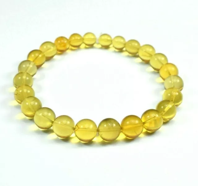 Bracelet Amber Beads Stone Authentic Dominican 8.26 mm to 11.06 mm (13.7 G) A969