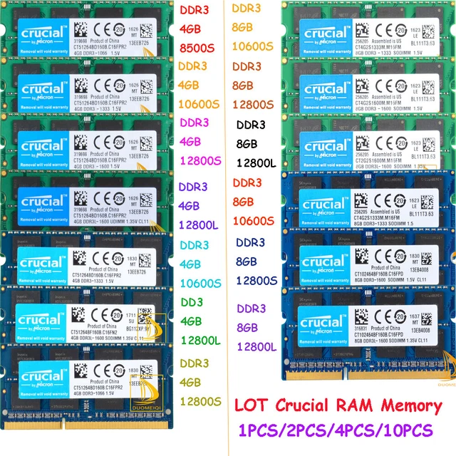 Mémoire 1.8V Non ECC Mémoire RAM DDR2 SODIMM 4 Go 800 MHz PC2-6400 - Pour Ordinateur Portable - 200 Broches, 1,8V Mémoire RAM DDR2 Laptop