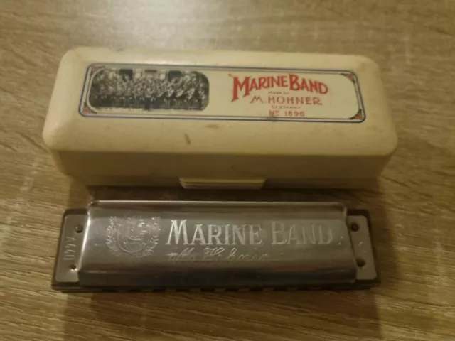 Marine Band Harmonica made by M.Hohner Germany No. 1896  -  C KEY