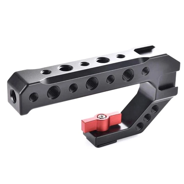 Cámara réflex digital universal cámara de mano superior montaje de zapato frío 1/4 y 3/8 agujeros V8C6
