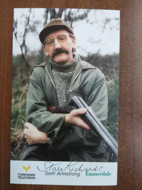 STAN RICHARDS *Seth Armstrong* EMMERDALE HAND SIGNED AUTOGRAPH CAST PHOTO CARD