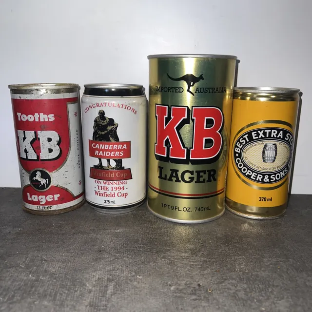 KB Lager Beer Can - Cooper & Sons - Extra Stout - Canberra Raiders Winfield Cup