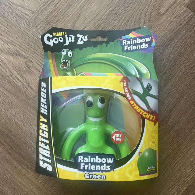 Figurine Goo Jit Zu Rainbow Friends Green - Extensible Et Compressible