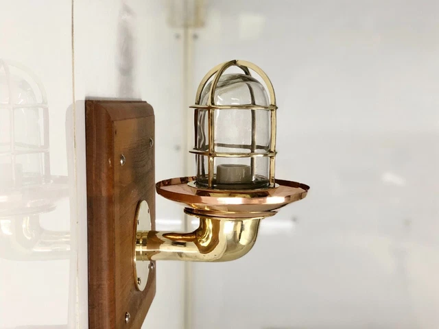 Interior Designing Wall Art Deco Brass Antique Light Fixture With Copper Shade