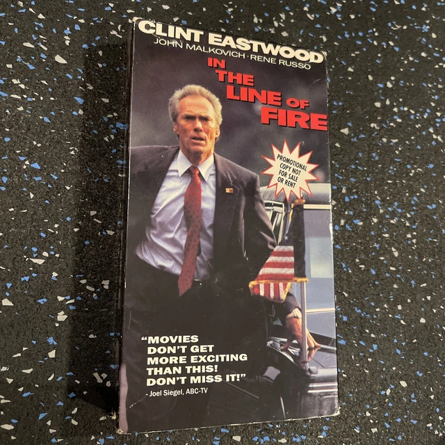VHS IN THE Line of Fire Clint Eastwood John Malkovich 1993- PROMOTIONAL