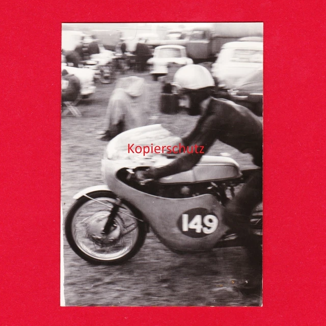 ORIGINAL PHOTO SCHLEIZ 1965 "Bruce Beale, Rhodésie" Honda 250 2. place