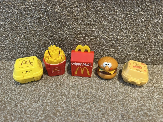90er McDonalds Transformer Dinosaurier Pommes Burger Happy Meal Spielzeug 1992 Konvolut
