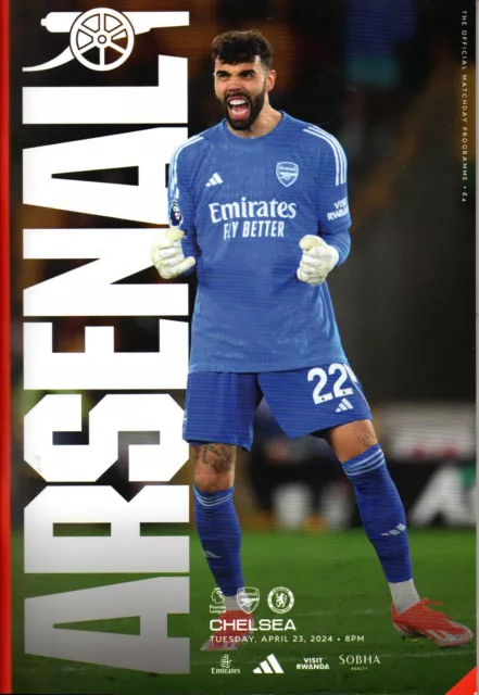 Arsenal v Chelsea 23/4/2024 programme