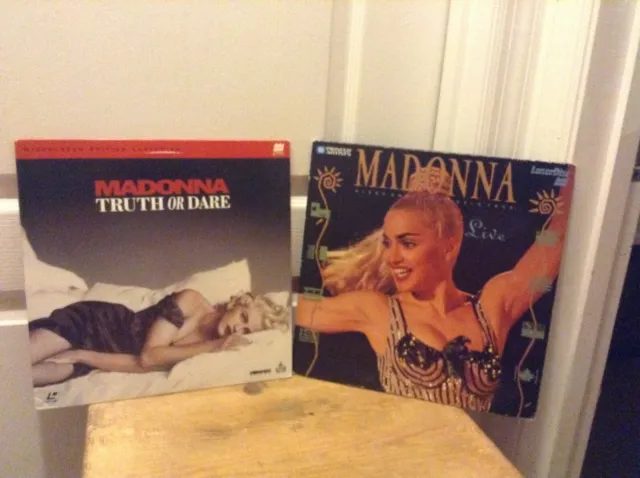 Lot of 2 MADONNA Laser Discs: TRUTH OR DARE & BLONDE AMBITION