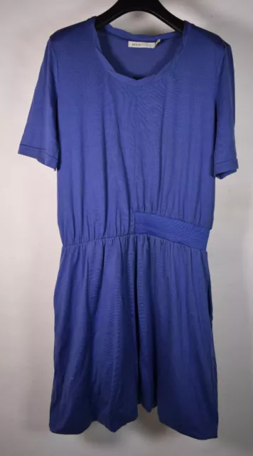 See By Chloe Dress Cinched Waist Blue Silk Blend SS 6 Womens