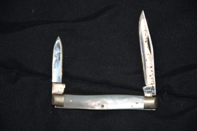 VINTAGE CASE XX Mother Of Pearl 2 Blade Pocket Knife 8233 2
