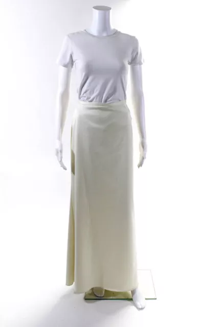 JS Collections Womens A Line Maxi Skirt Off White Size 8