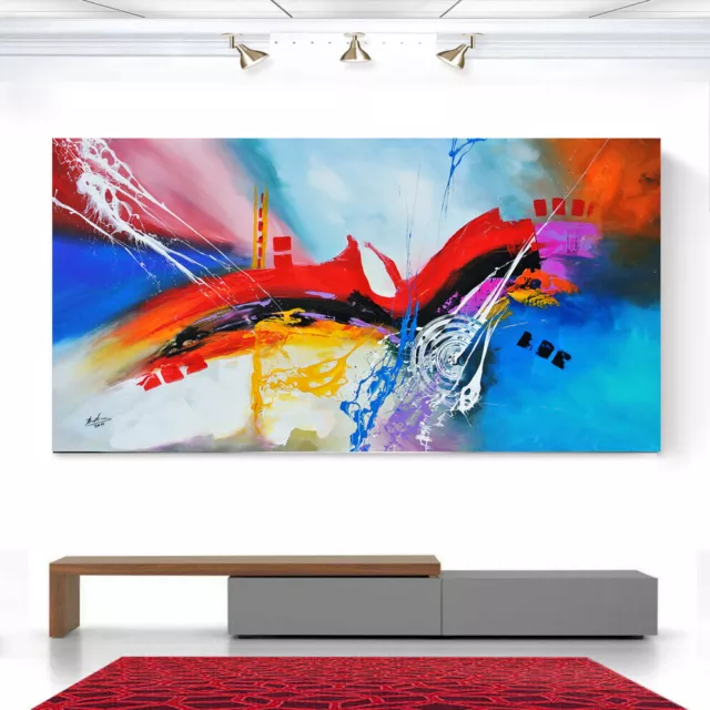 Leinwand Bild Bunt Abstrakt Wandbilder XXL Wohnzimmer Modern Deko 534A