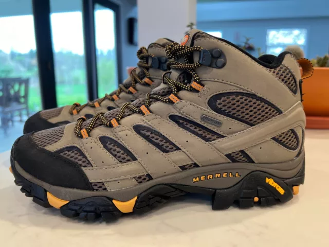 NEW MERRELL MEN'S Mid Moab 2 GTX Waterproof GORETEX Hiking Boots Shoes ...