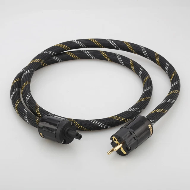 12 AWG HIFI Audio Ac Power Cable EU US Schuko Version Power Cord IEC C7