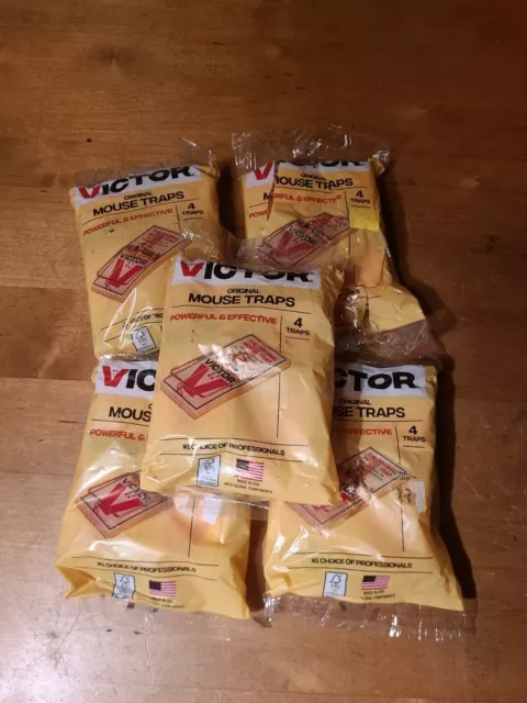 Victor M156 Metal Pedal Wood Snap Mouse Trap - 5 - 4 packs (20-traps)