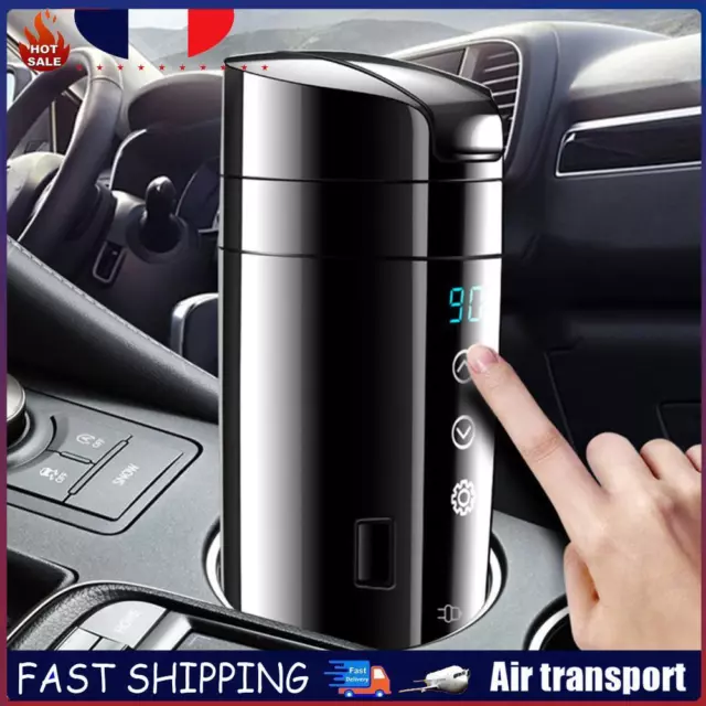 12V-24V Car Heated Smart Mug Stainless Steel Electric Kettle Digital LCD Display